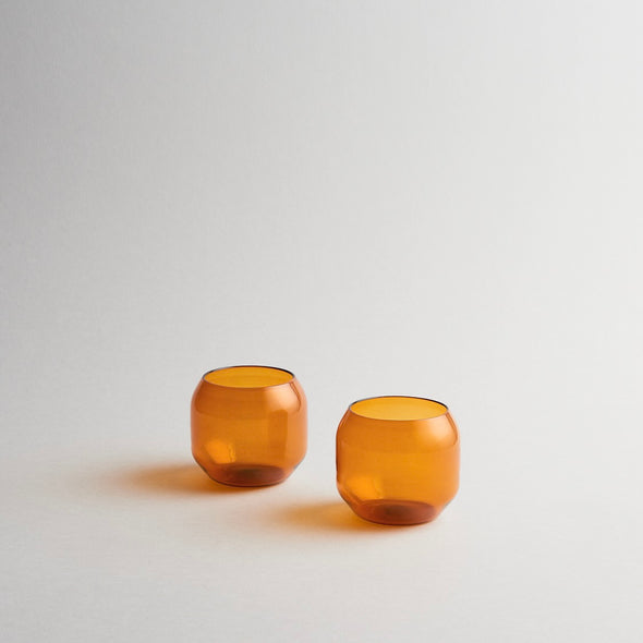 R+D LAB Velasca Acqua Tumblers, Set of 2: Amber
