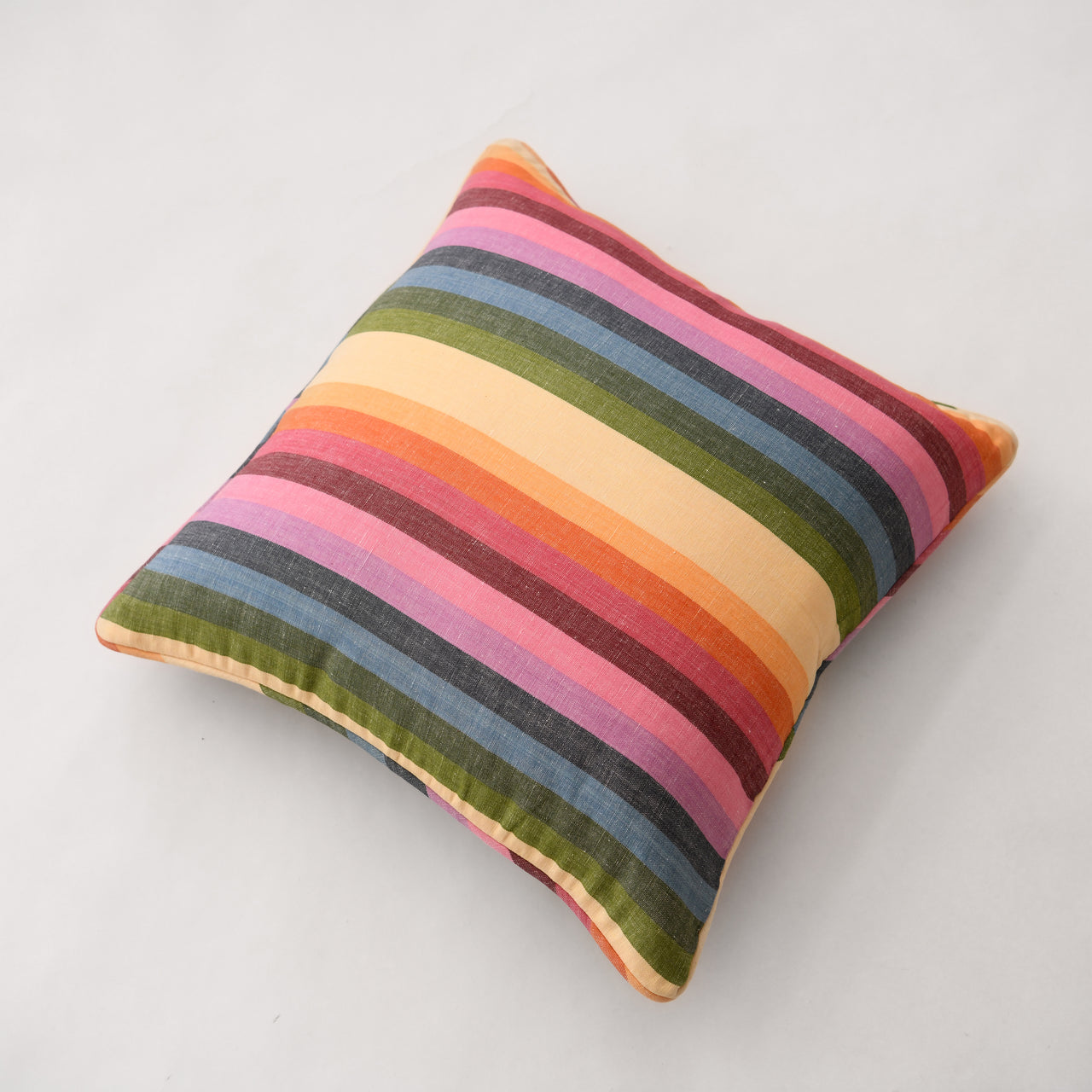 Garza Marfa Linen / Cotton 20" x 20" Pillow: Prism Stripe