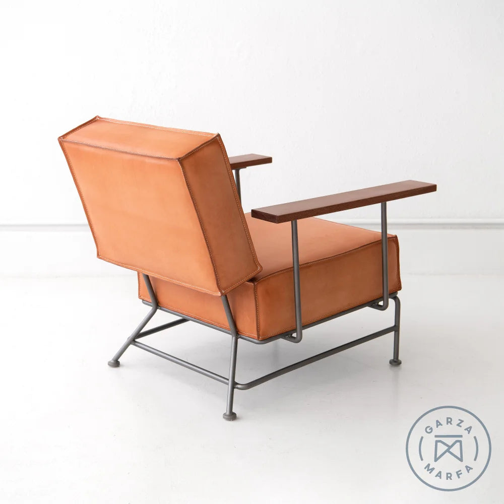 Saddle Leather Boxy Armchair