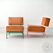 Saddle Leather Boxy Chair Chairs