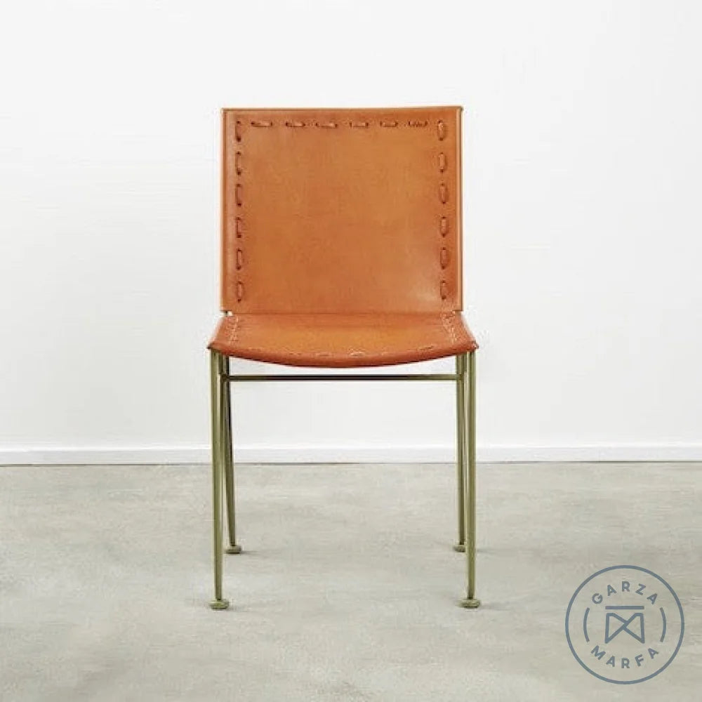 Saddle Leather Dining Chair - Thumbnail 2