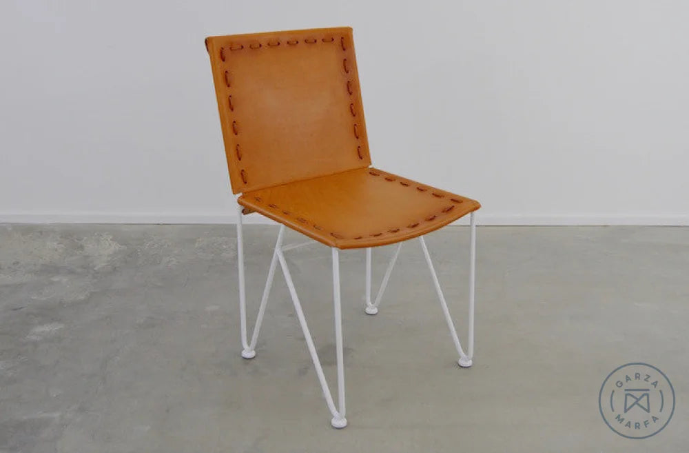 Saddle Leather Dining Chair - Thumbnail 5
