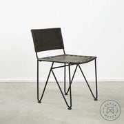 Saddle Leather Low-Back Dining Chair Chairs