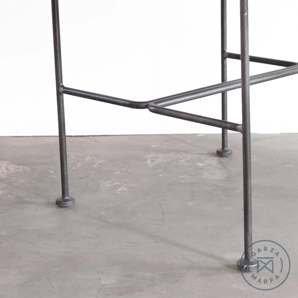 Saddle Leather Low-Back Straight Leg Dining Chair Chairs