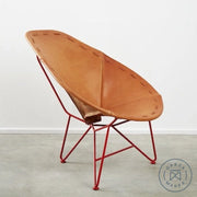 Saddle Leather Oval Chair Chairs