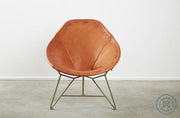 Saddle Leather Oval Chair Chairs