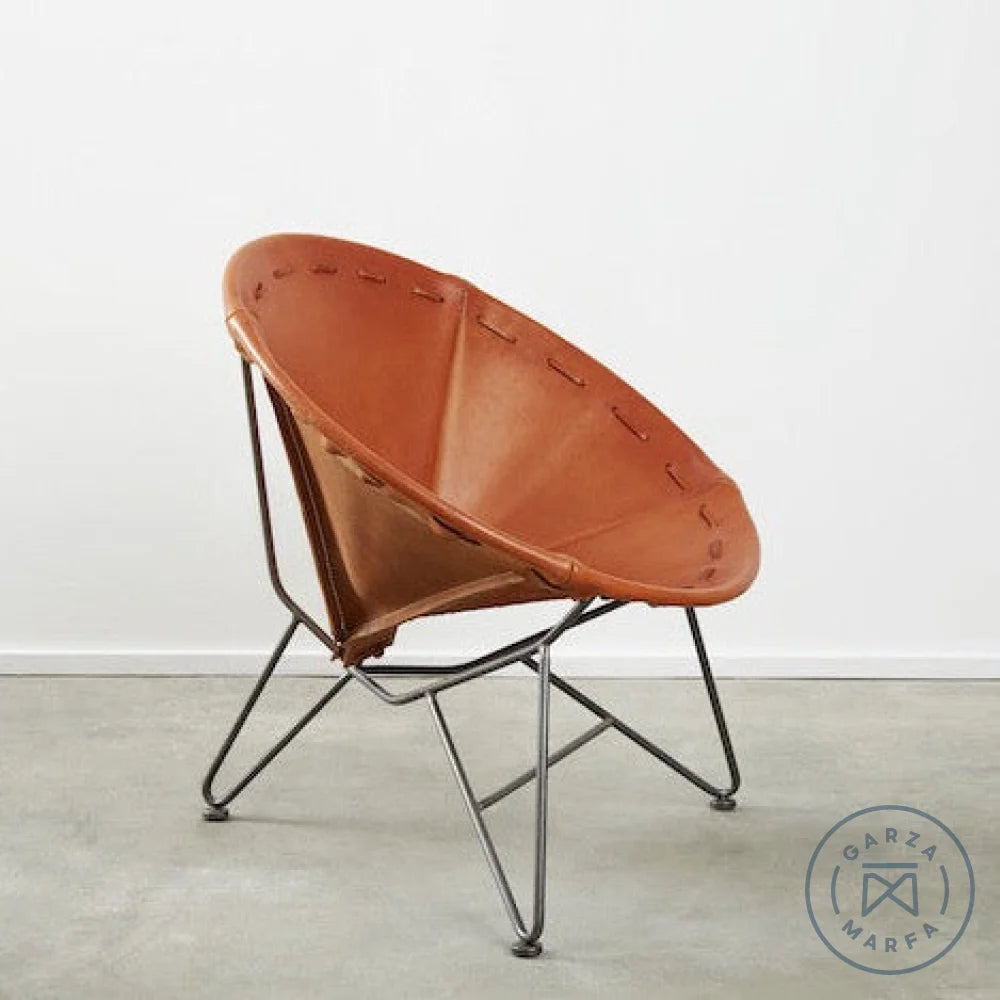 Saddle Leather Round Chair Chairs