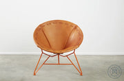 Saddle Leather Round Chair Natural / Orange (RAL 2004) Chairs