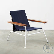 Sling Arm Chair Navy Canvas / White Chairs