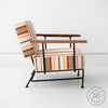 Upholstered Boxy Armchair - Sunset Stripe Chairs