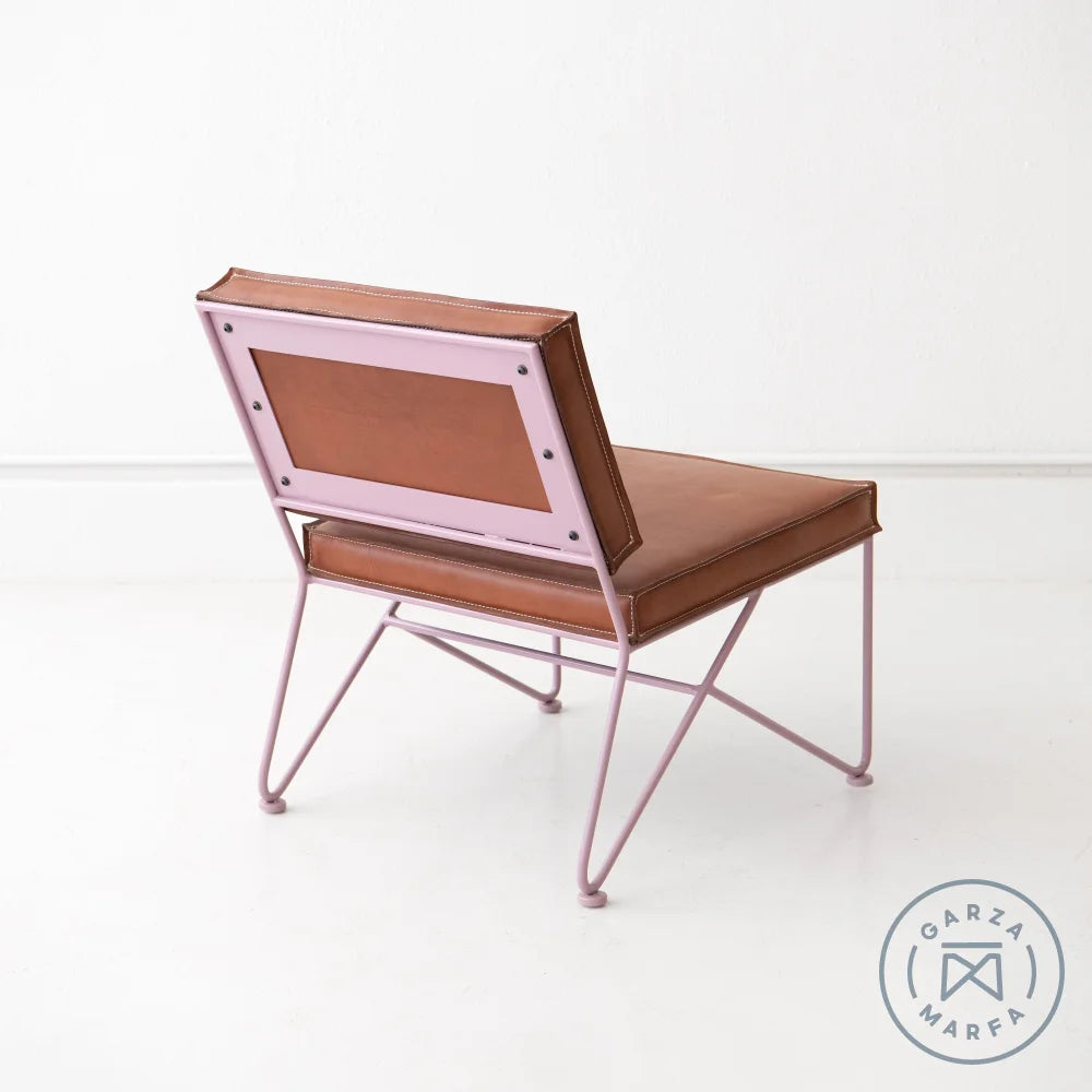 Upholstered Saddle Leather Lounge Chair Chairs