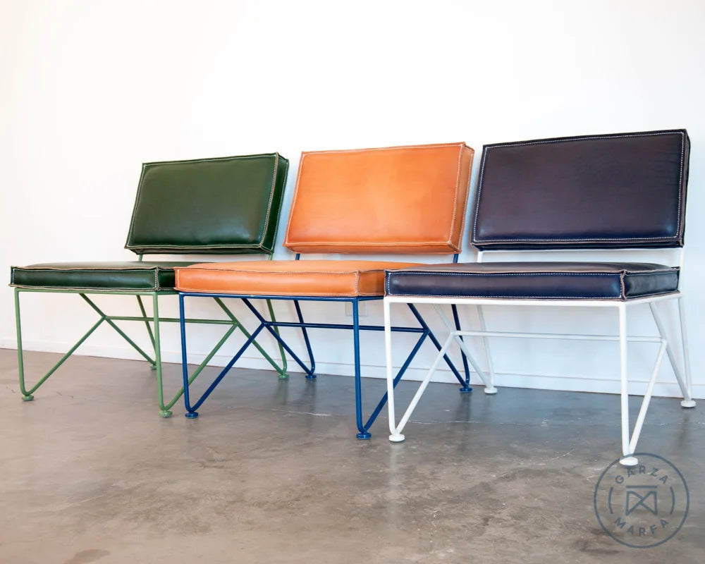 Upholstered Saddle Leather Lounge Chair Chairs