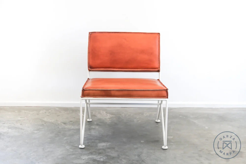 Upholstered Saddle Leather Lounge Chair Chairs