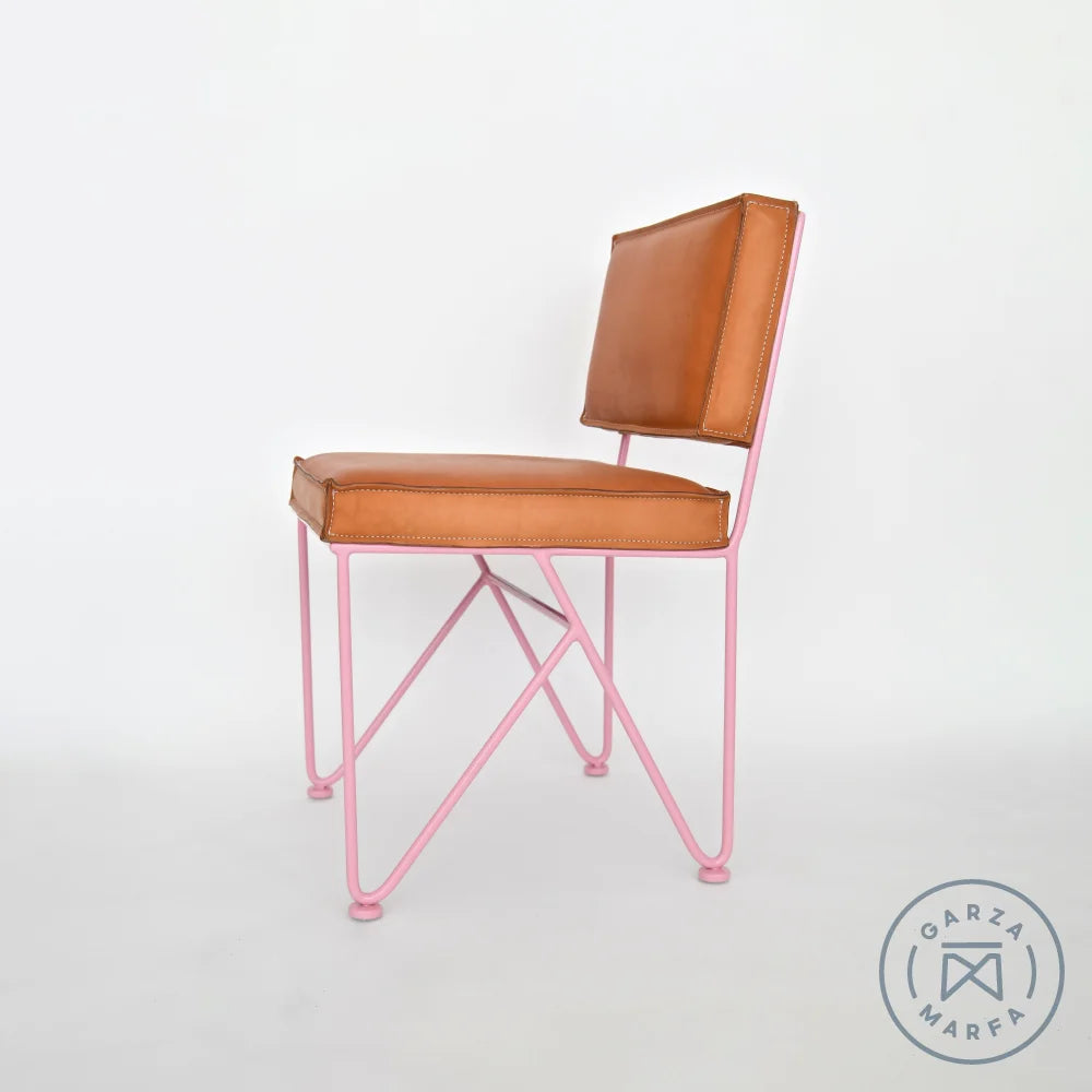 Upholstered Saddle Leather Low Back Dining Chair Chairs