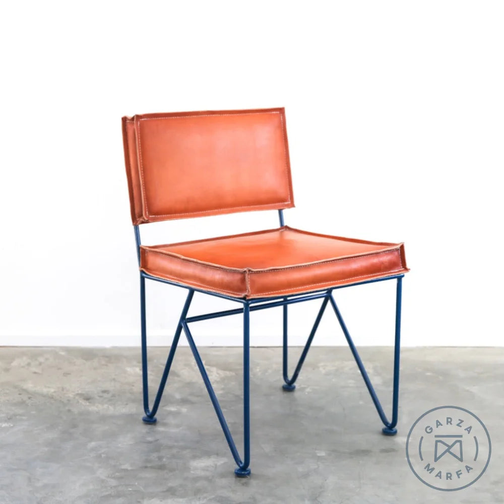 Upholstered Saddle Leather Low Back Dining Chair Chairs