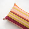 Rose Burgundy Stripe Bolster Pillow - 14" x 28"