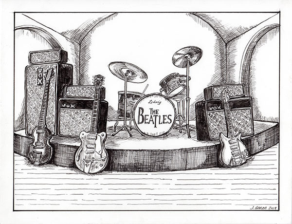 Jamey Garza Ink Drawing - 1962