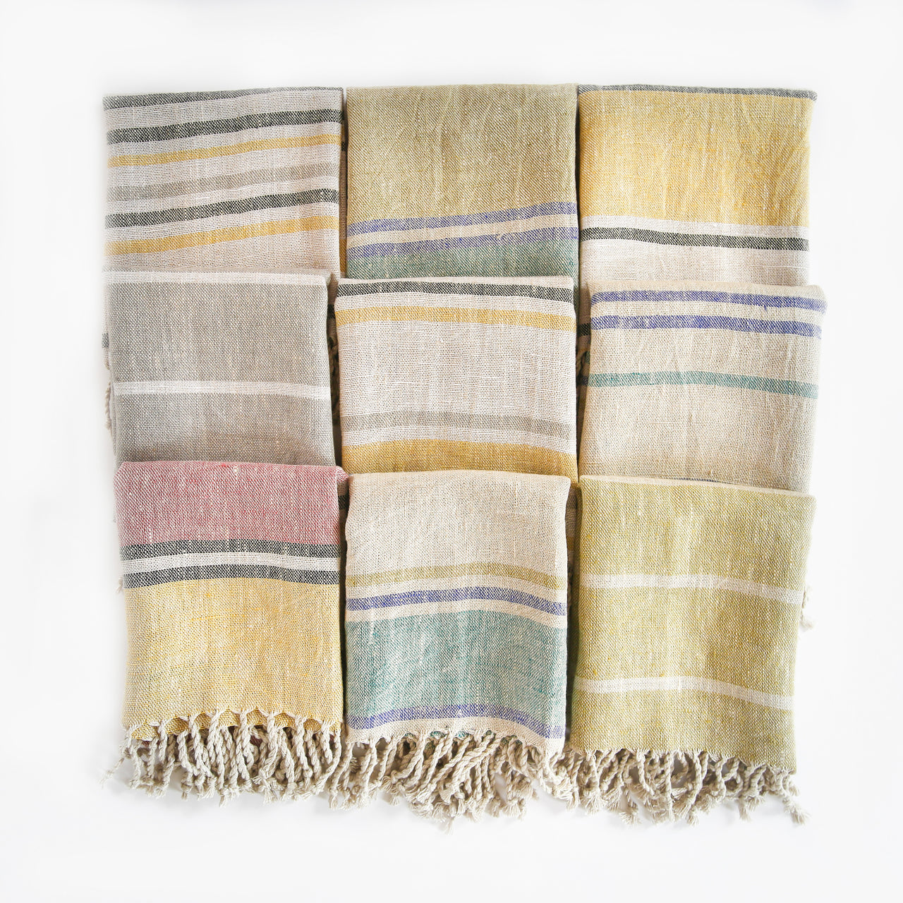 Linen Blanket Striped Hand Towel