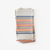 Linen / Cotton Dish Towel Multi Stripe Napkins, Set of 4