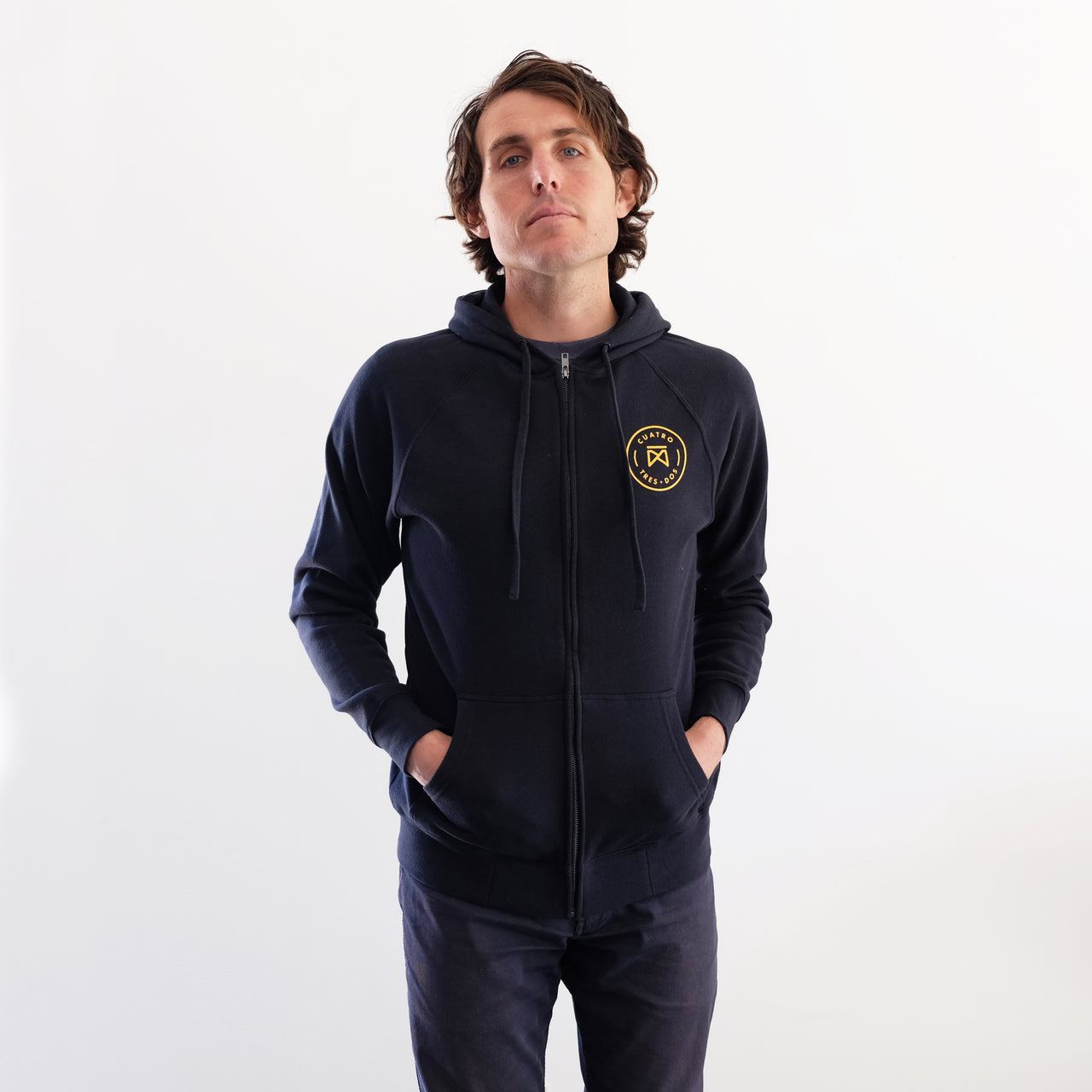 Garza Marfa 432 Navy Unisex Zip Hoodie