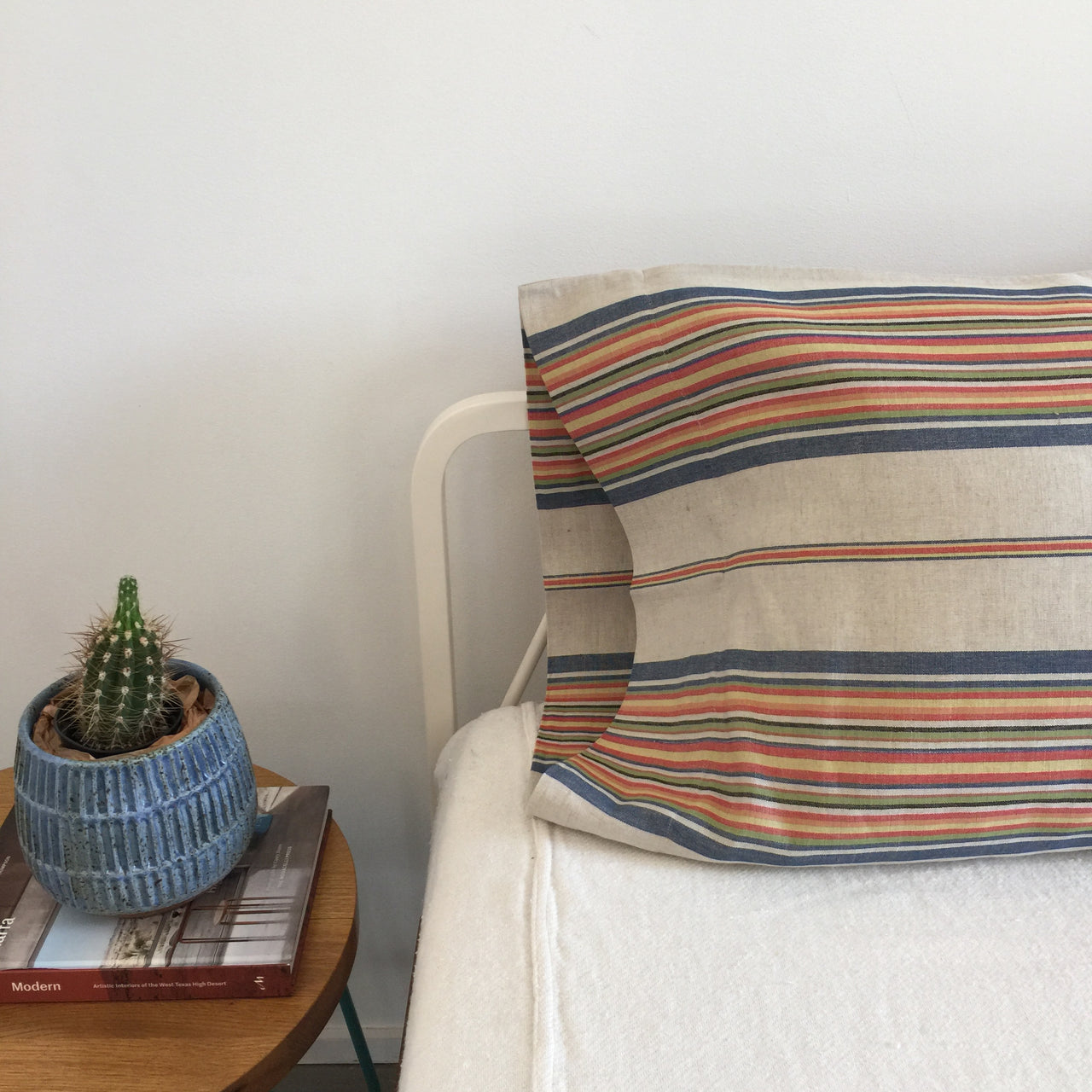 Garza Marfa Linen + Cotton Pillowcase: Multi Stripe