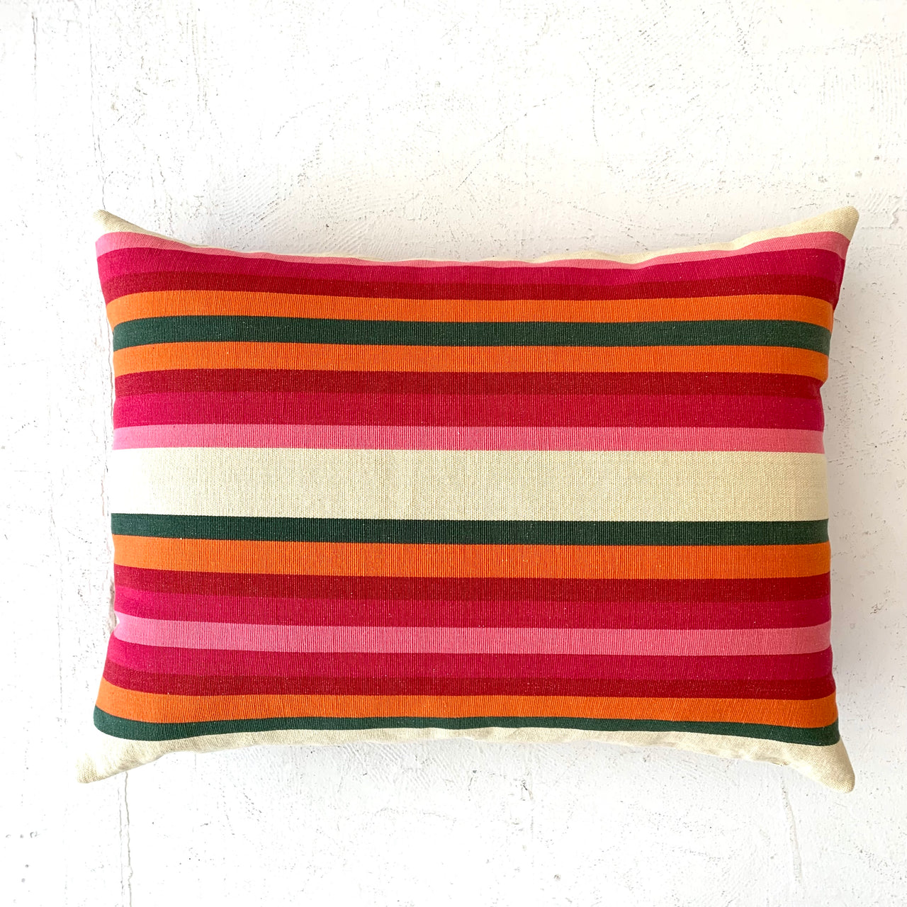 Olive + Rosa Cotton Horizontal Stripe Pillow - 20" x 28" Bolster