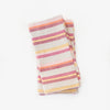 Linen / Cotton Mini Burgundy Stripe Napkins, Set of 4