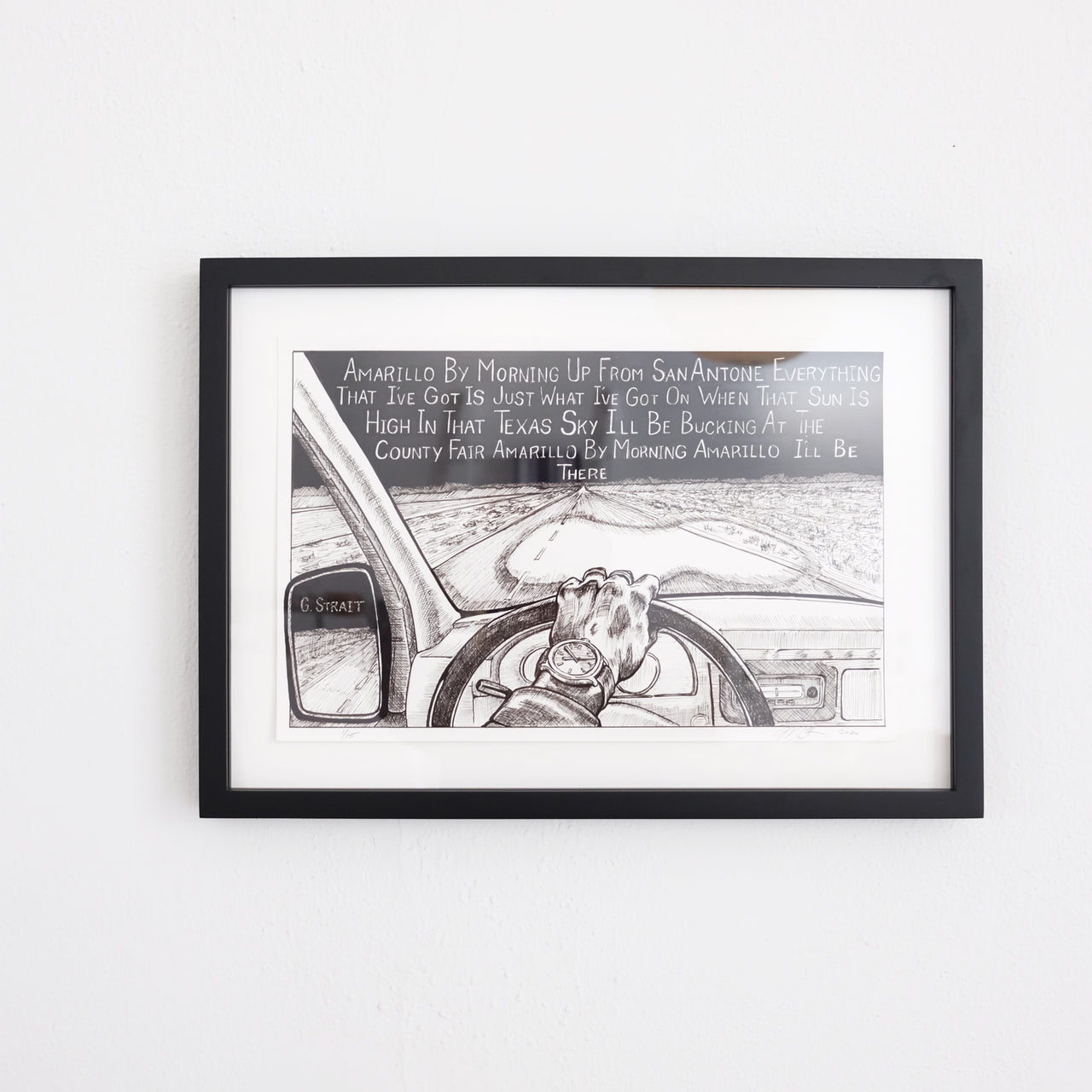 Jamey Garza Print -Strait Shot (Amarillo by Morning)