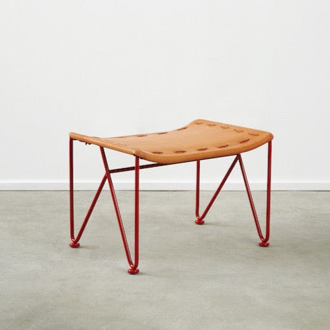 Saddle Leather Ottoman