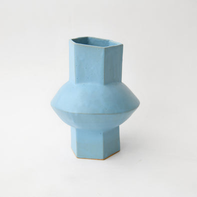 BZIPPY Small Oval Vase - Baby Blue