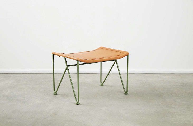 Saddle Leather Ottoman