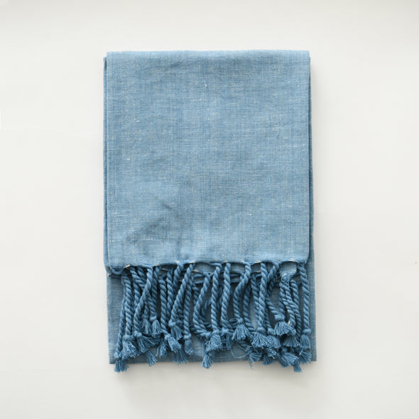 Linen + Cotton Hand Towel - Denim