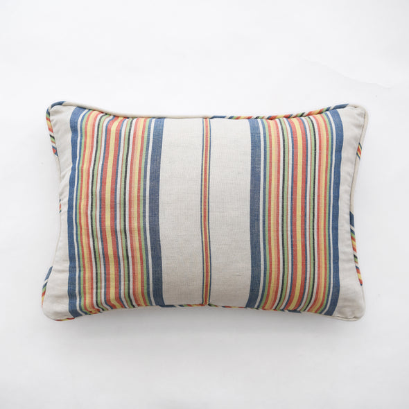 Multi-Stripe Bolster With Piping