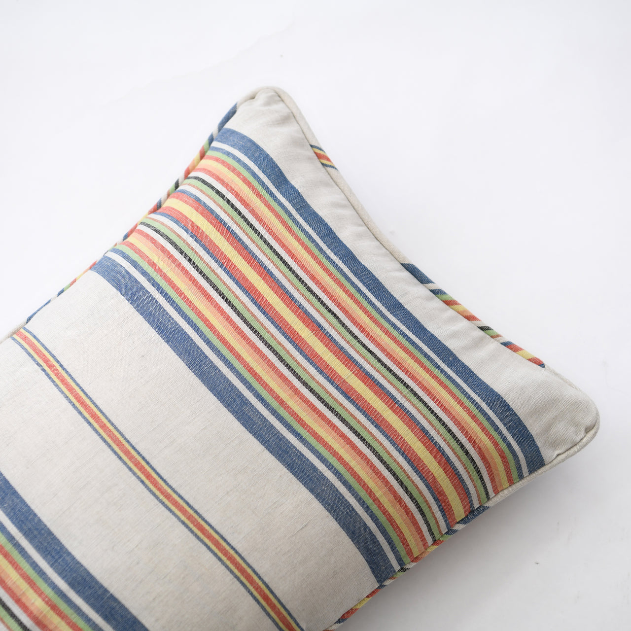 Garza Marfa Bolster: Multi-Stripe With Piping