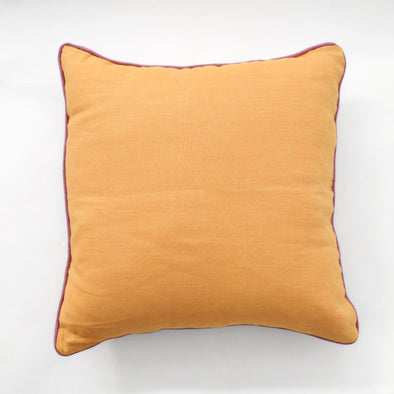 20" Square Marigold Pillow - Orchid Piping