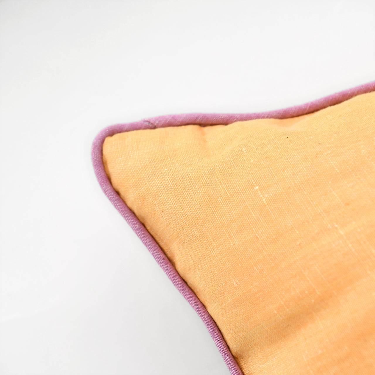 Garza Marfa 20" Square Pillow: Marigold with Orchid Piping