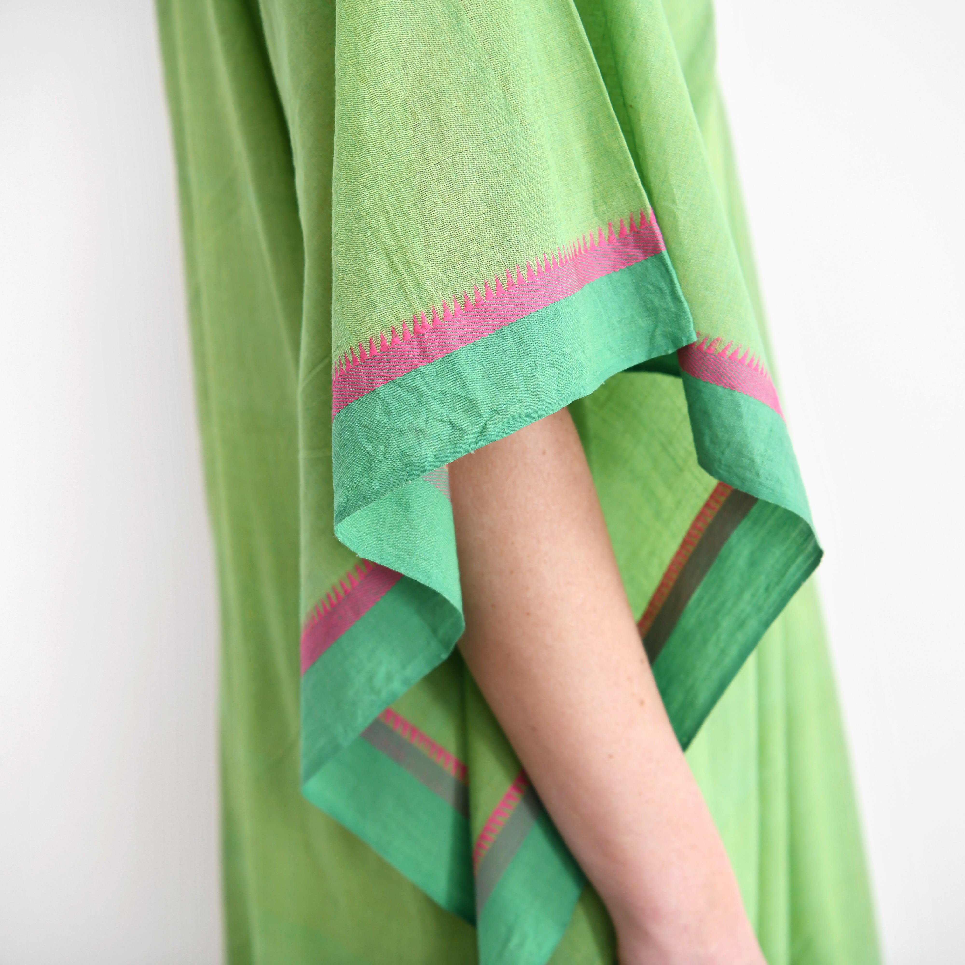 Two New York Caftan Lime Pink Borders Garza Marfa