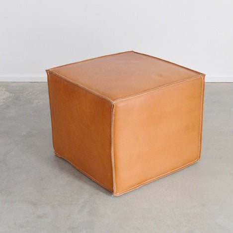 Garza Marfa Saddle Leather Pouf - Thumbnail 2