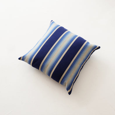 Indigo Ombre Cotton Stripe Pillow - 26" Square