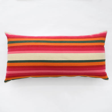 Olive + Rosa Cotton Horizontal Stripe Pillow - 18" x 36" Bolster