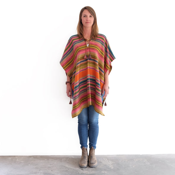 Desert Poncho - Orange