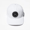 Garza Marfa Cap - White Cotton Cap with Grey logo.