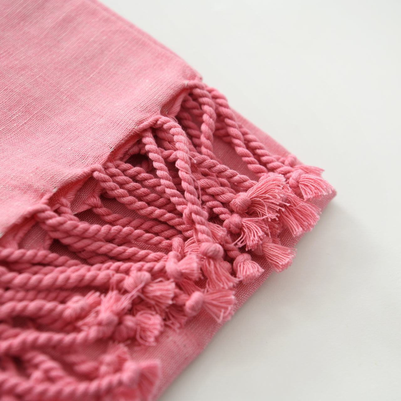 Linen + Cotton Hand Towel - Rosa
