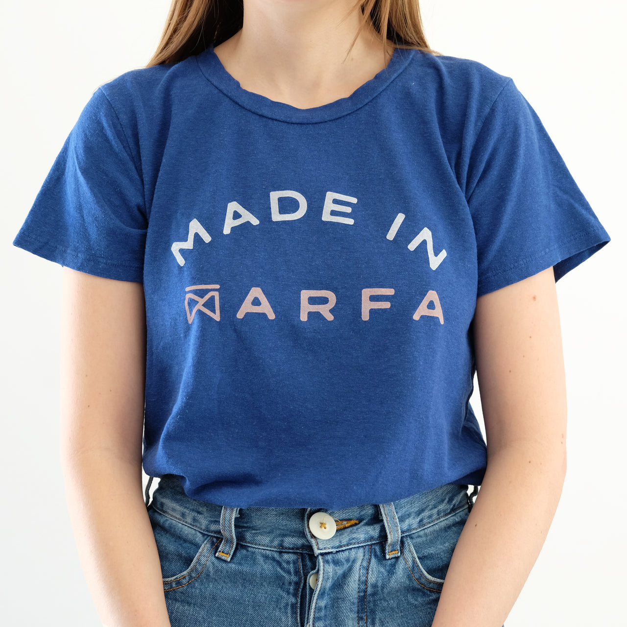 Garza Marfa Jungmaven Made in Marfa Rose + Cobalt Tee
