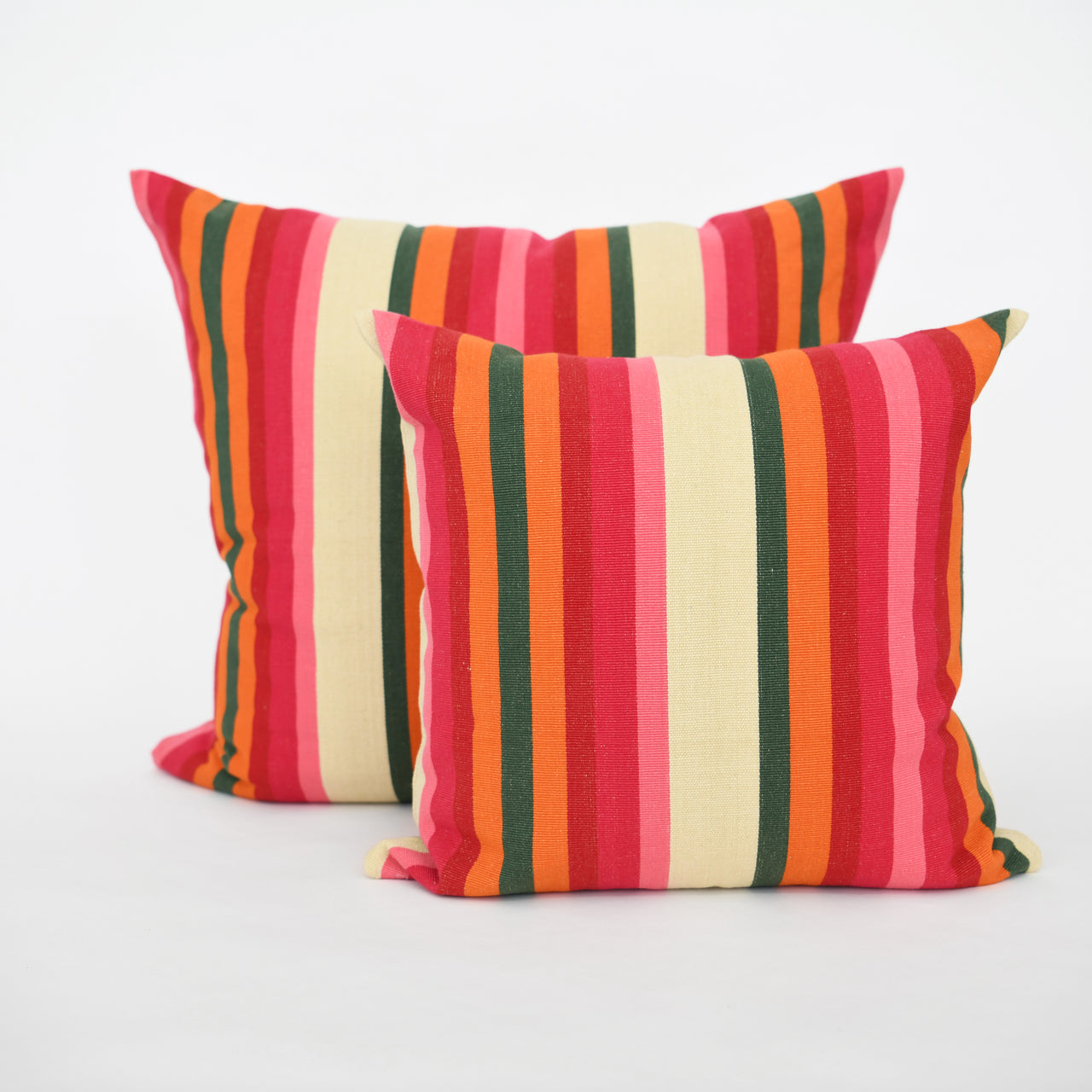 Olive + Rosa Cotton Stripe Pillow - 18" Square