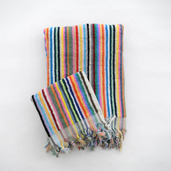 Nadia Hand Towel - Rainbow Stripes