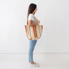 Garza Marfa Sunset Stripe Cotton Tote Bag
