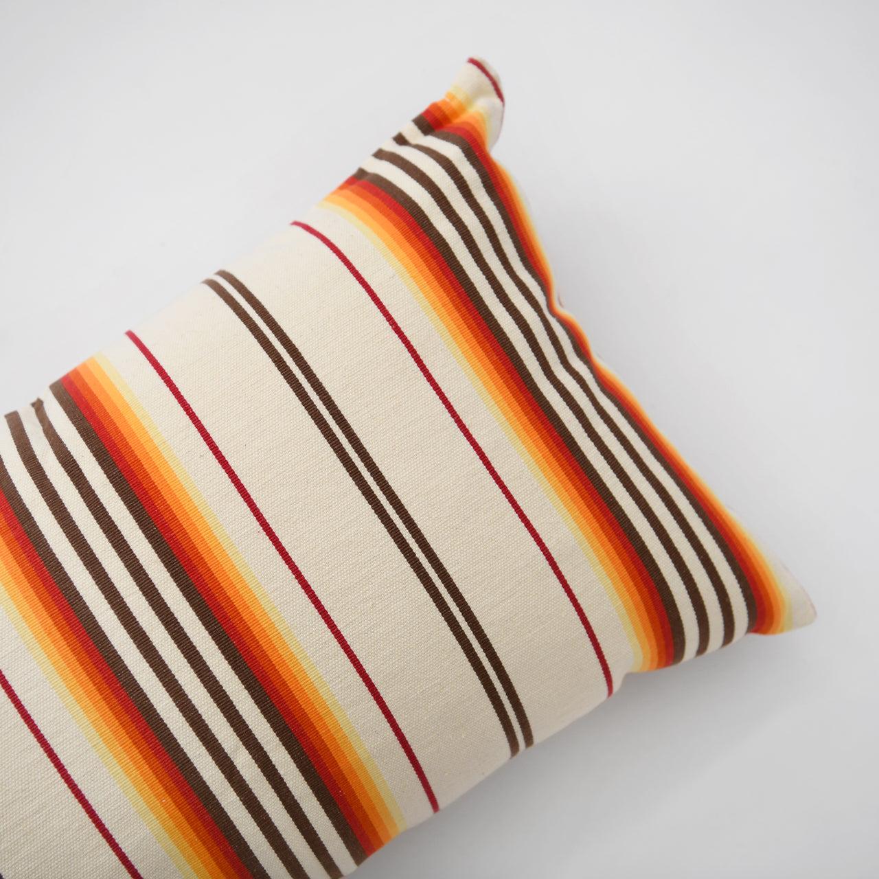 Garza Marfa Cotton Pillow - 16" x 26" Bolster: Sunset Stripe