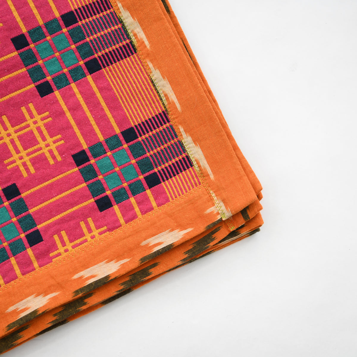 Gregory Parkinson Assamese Blanket Marmalade Aqua Zest Garza Marfa