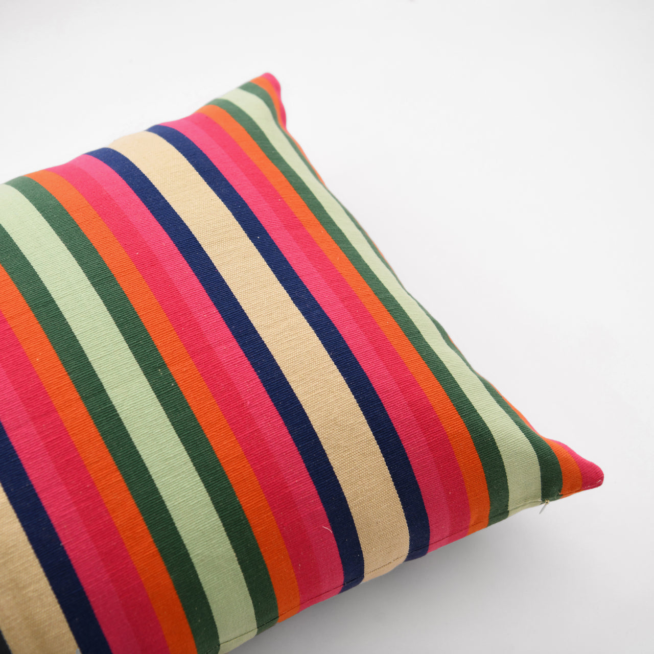 Turquoise Cotton Stripe Pillow 22" x  36"